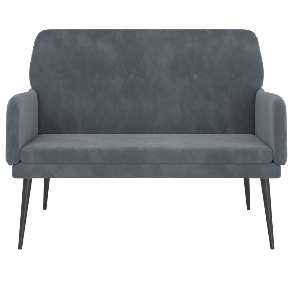Bankje 108X79X79 Cm Fluweel Donkergrijs