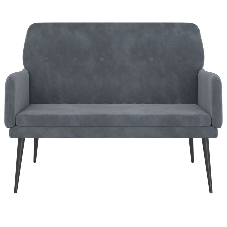 Bankje 108X79X79 Cm Fluweel Donkergrijs