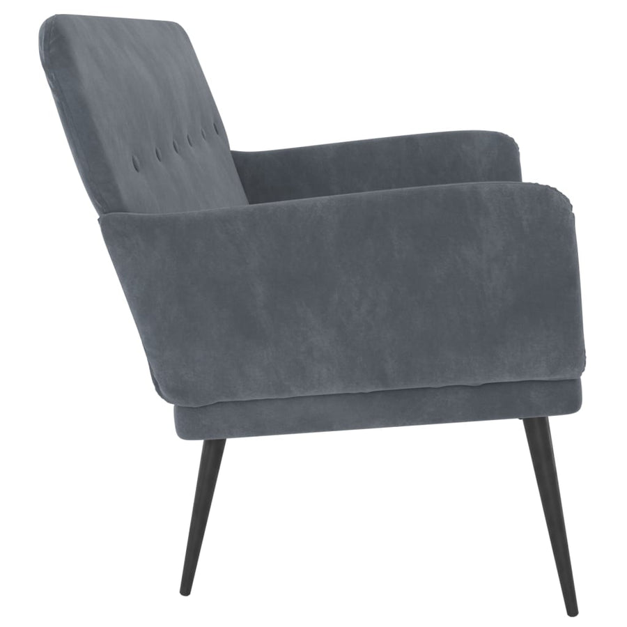 Bankje 108X79X79 Cm Fluweel Donkergrijs