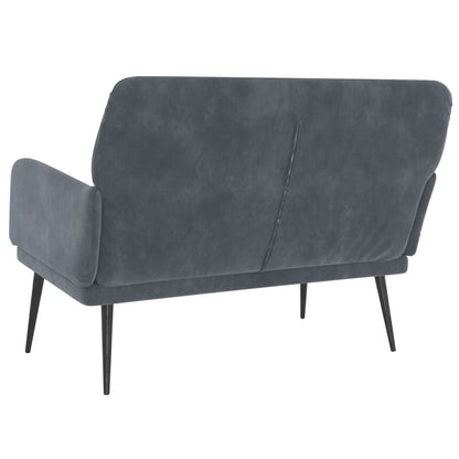 Bankje 108X79X79 Cm Fluweel Donkergrijs