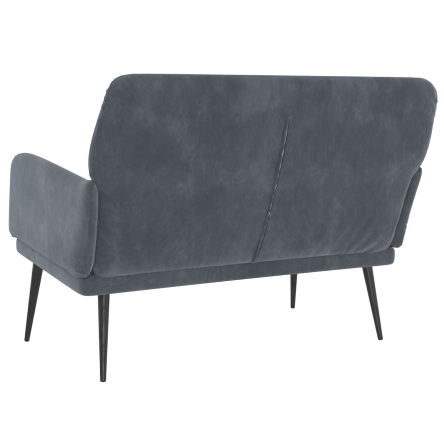 Bankje 108X79X79 Cm Fluweel Donkergrijs