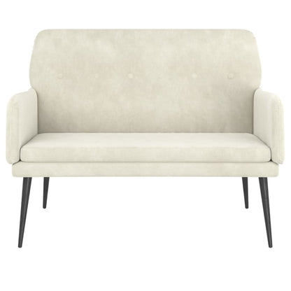 Bankje 108X79X79 Cm Fluweel Crèmekleurig