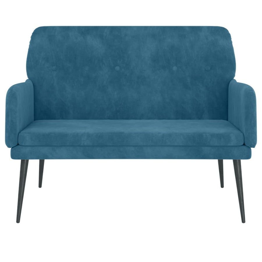 Bankje 108X79X79 Cm Fluweel Blauw