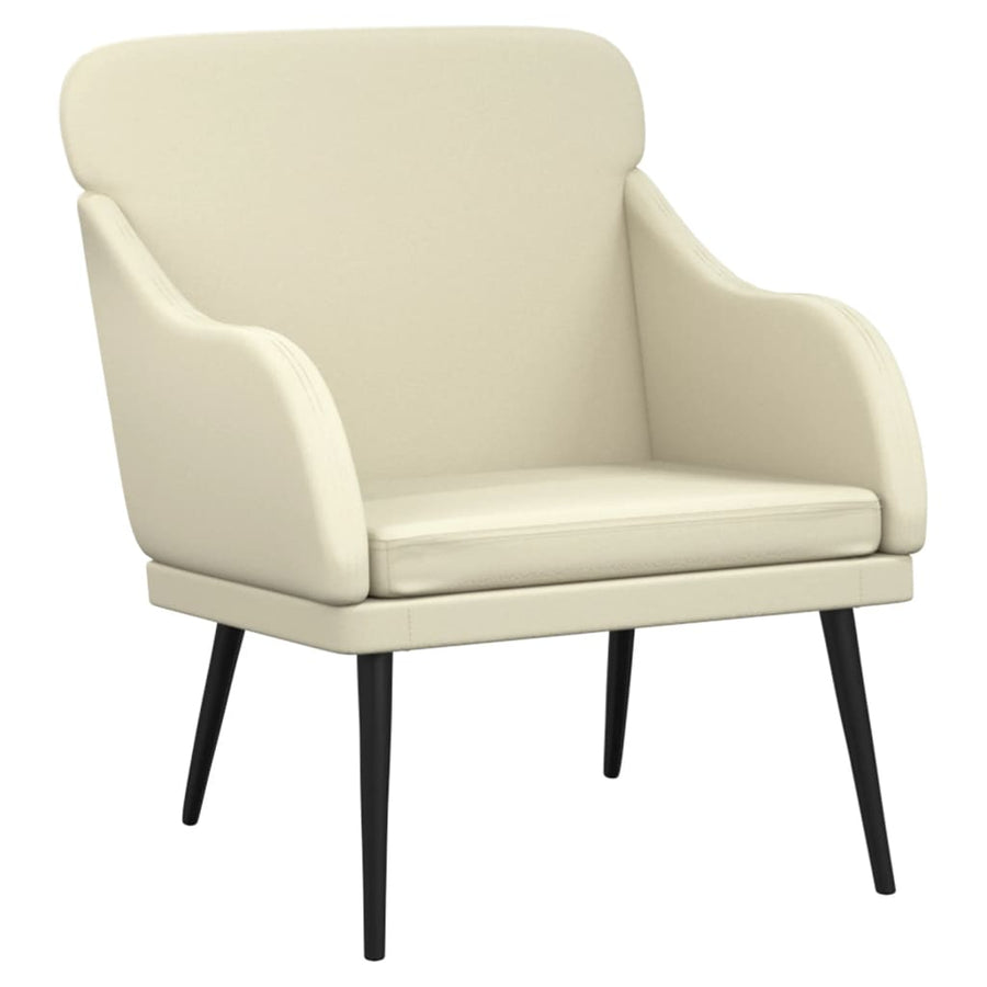 Fauteuil 63x76x80 cm kunstleer crèmekleurig