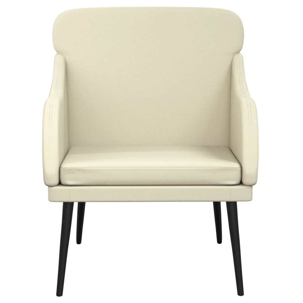 Fauteuil 63x76x80 cm kunstleer crèmekleurig