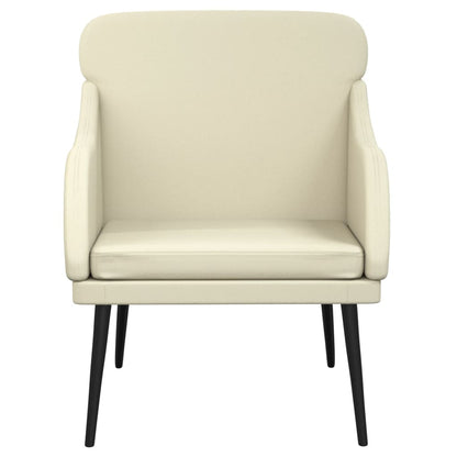 Fauteuil 63x76x80 cm kunstleer crèmekleurig