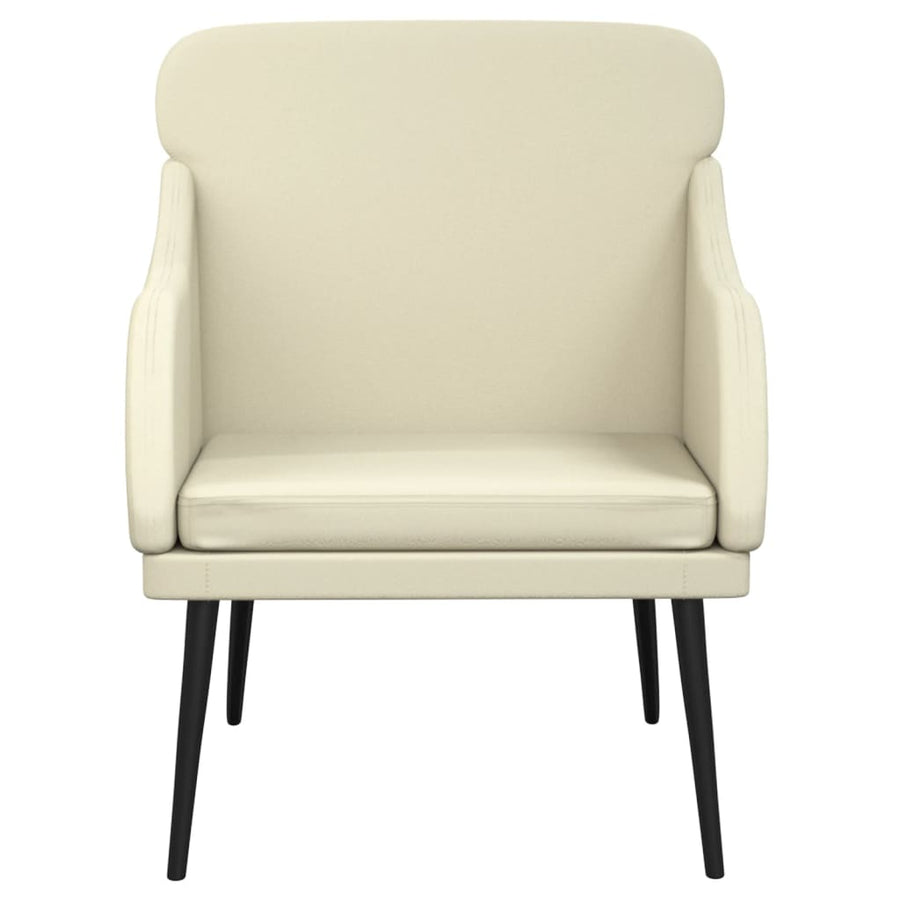 Fauteuil 63x76x80 cm kunstleer crèmekleurig