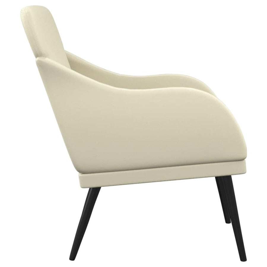 Fauteuil 63x76x80 cm kunstleer crèmekleurig
