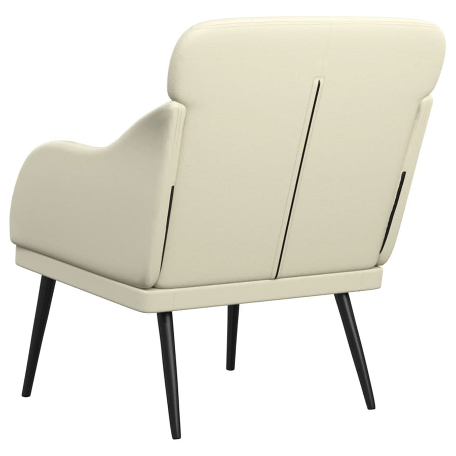 Fauteuil 63x76x80 cm kunstleer crèmekleurig
