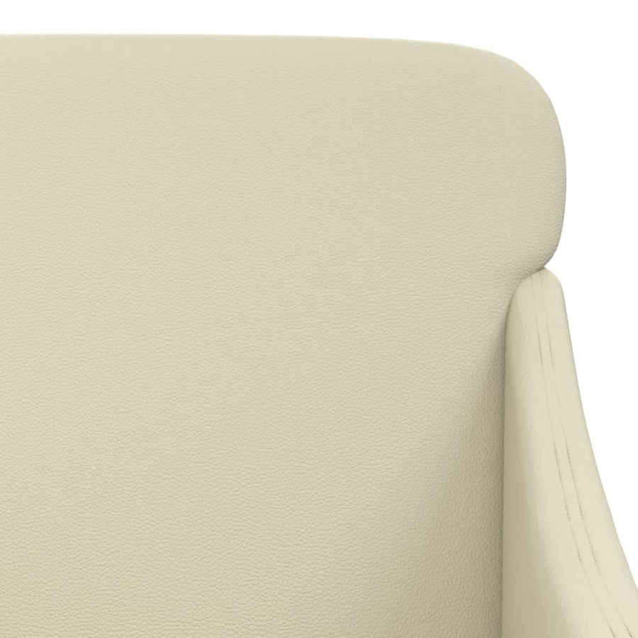 Fauteuil 63x76x80 cm kunstleer crèmekleurig