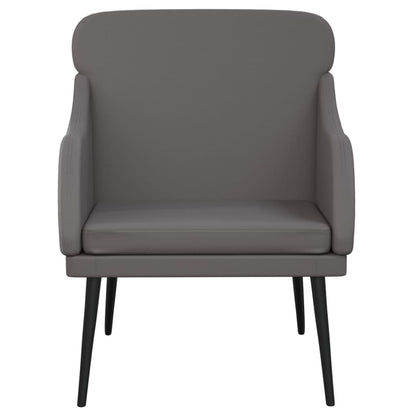 Fauteuil 63x76x80 cm kunstleer grijs