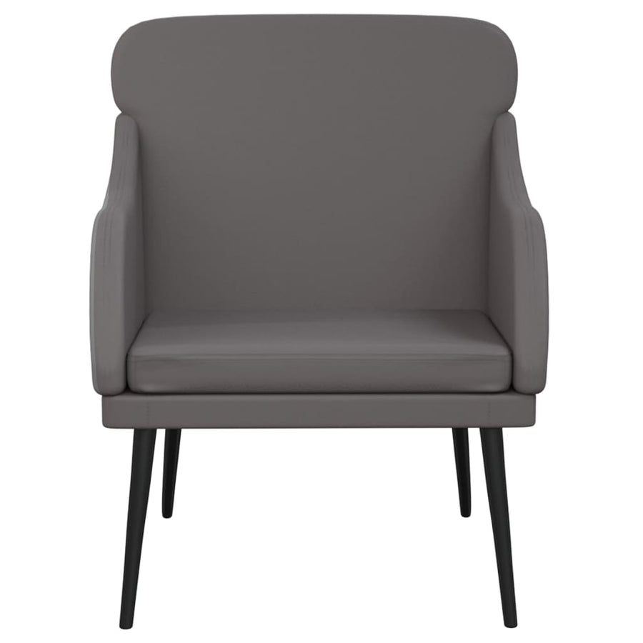 Fauteuil 63x76x80 cm kunstleer grijs