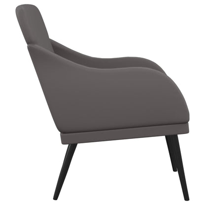 Fauteuil 63x76x80 cm kunstleer grijs