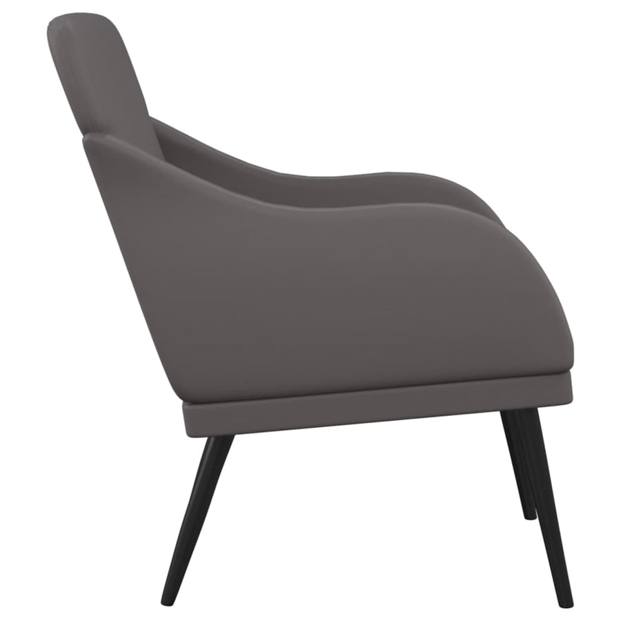 Fauteuil 63x76x80 cm kunstleer grijs