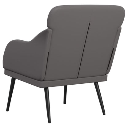 Fauteuil 63x76x80 cm kunstleer grijs