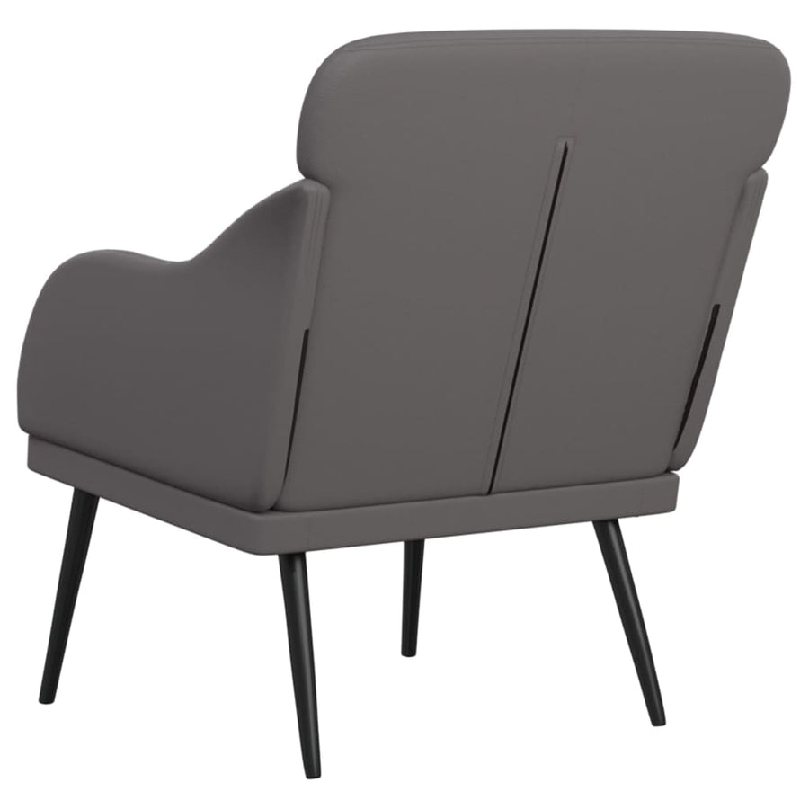 Fauteuil 63x76x80 cm kunstleer grijs