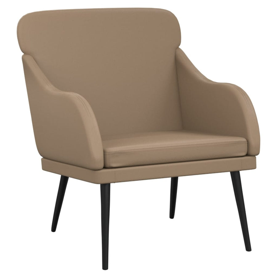 Fauteuil 63x76x80 cm kunstleer cappuccinokleurig