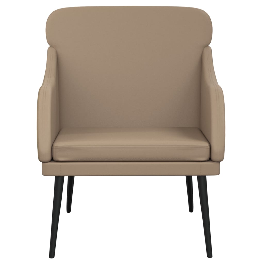 Fauteuil 63x76x80 cm kunstleer cappuccinokleurig