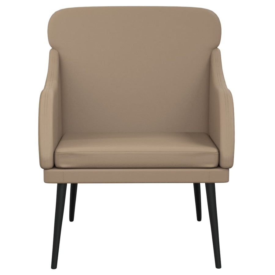Fauteuil 63x76x80 cm kunstleer cappuccinokleurig