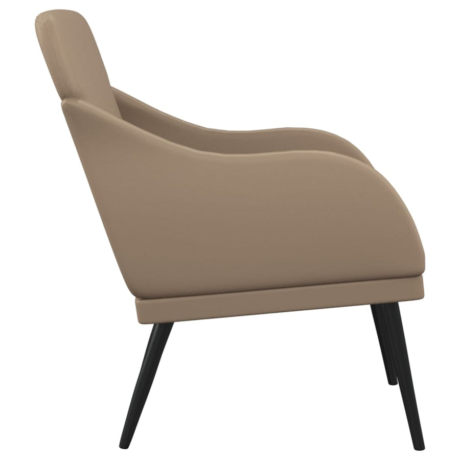 Fauteuil 63x76x80 cm kunstleer cappuccinokleurig