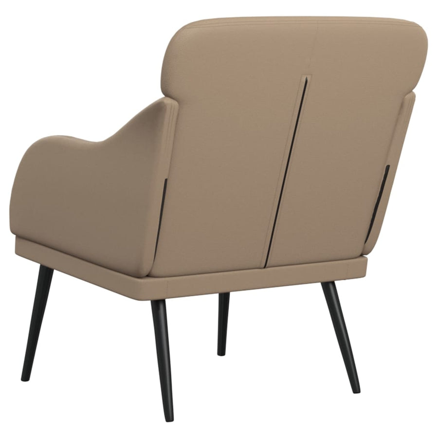 Fauteuil 63x76x80 cm kunstleer cappuccinokleurig