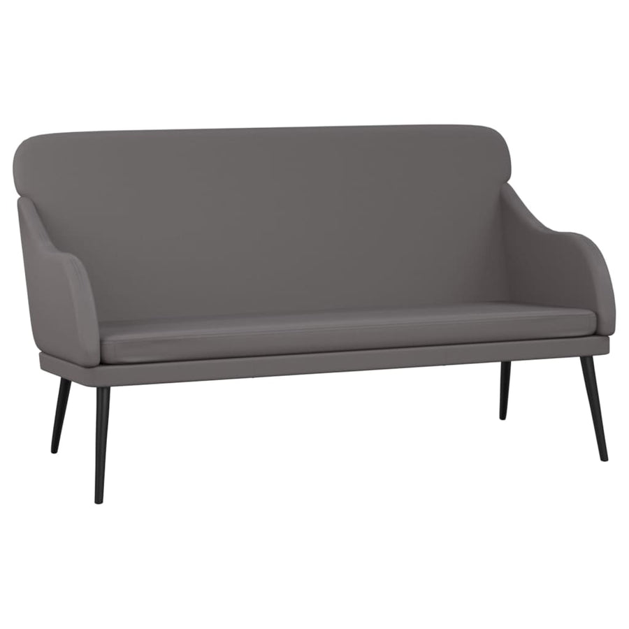 Bankje 110x76x80 cm kunstleer grijs
