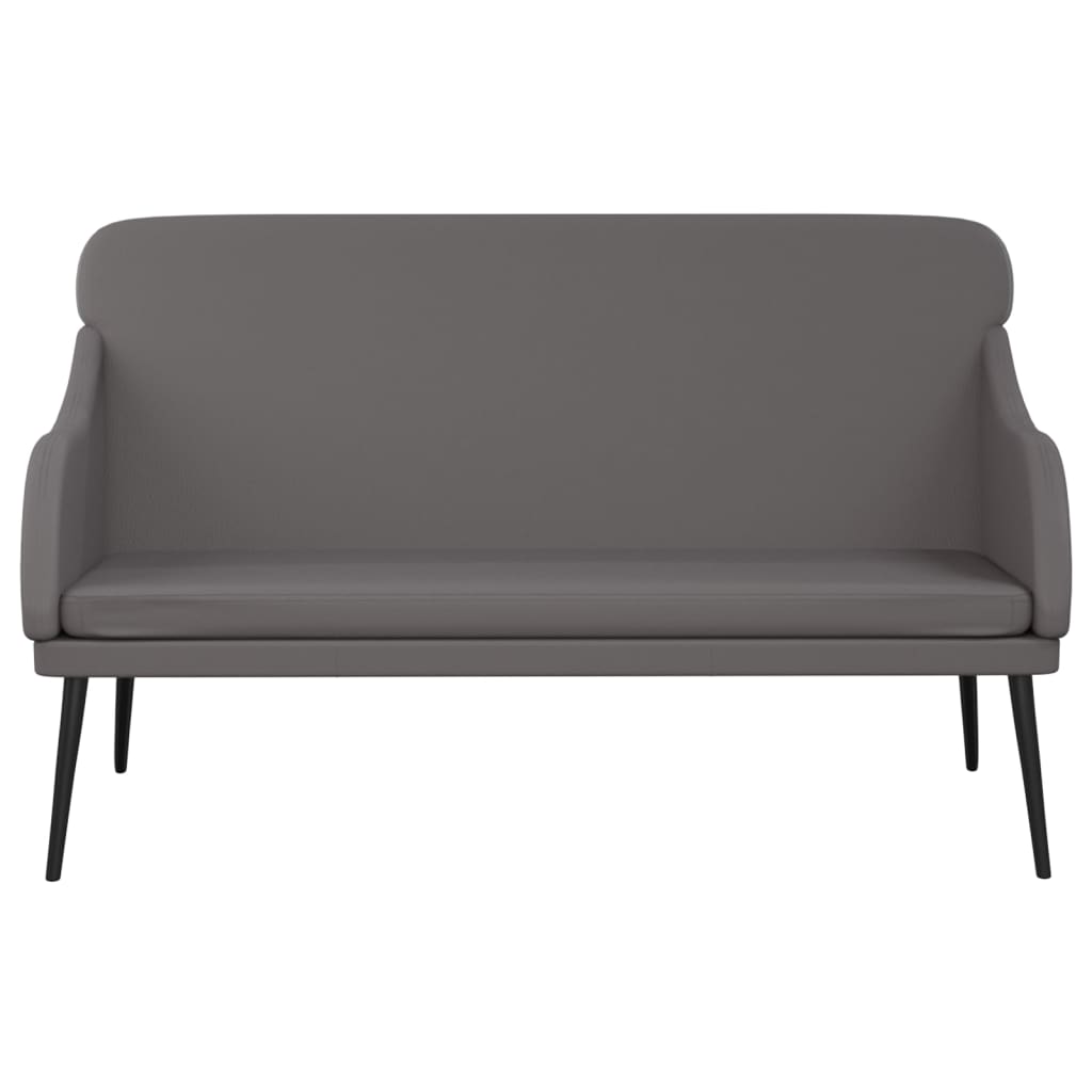 Bankje 110x76x80 cm kunstleer grijs