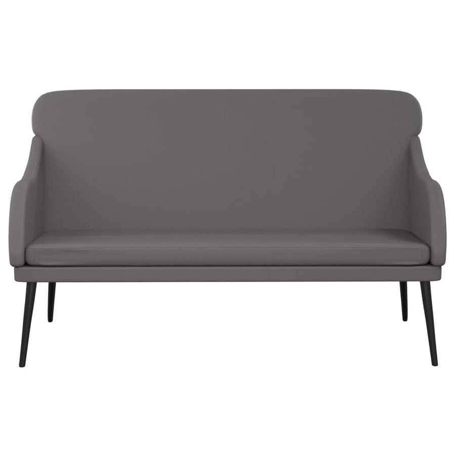 Bankje 110x76x80 cm kunstleer grijs