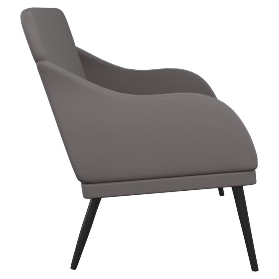 Bankje 110x76x80 cm kunstleer grijs