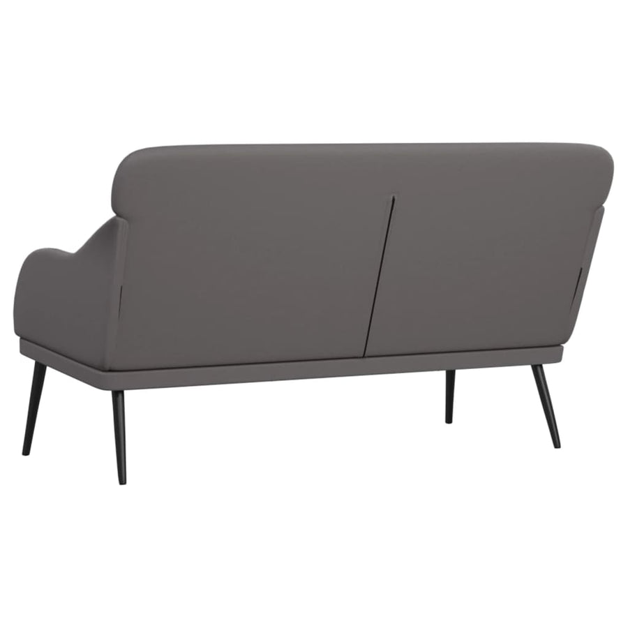 Bankje 110x76x80 cm kunstleer grijs