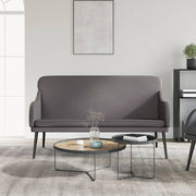 Bankje 110x76x80 cm kunstleer grijs