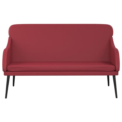 Bankje 110x76x80 cm kunstleer wijnrood