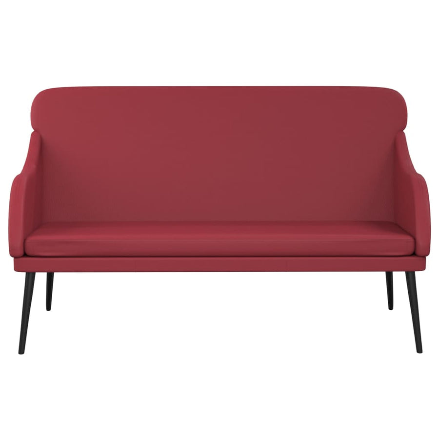 Bankje 110x76x80 cm kunstleer wijnrood
