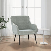 Armchair 63x76x80 cm velvet light grey