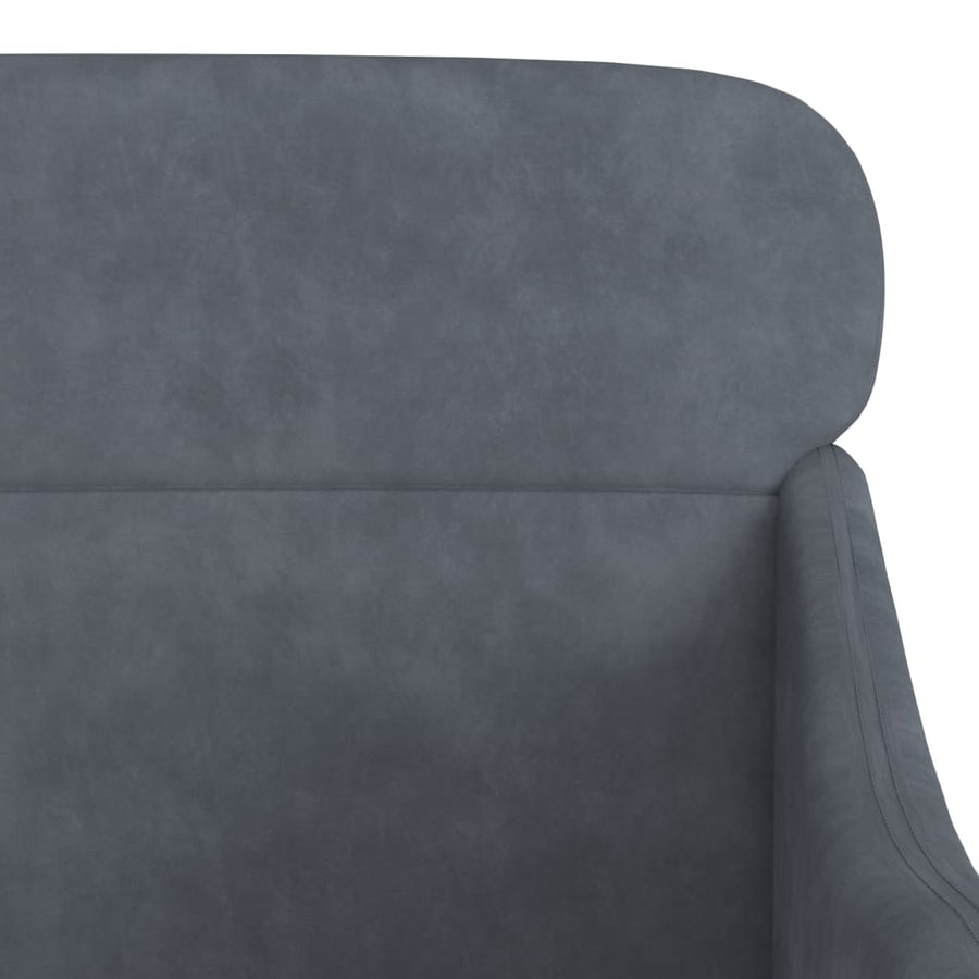 Fauteuil 63X76X80 Cm Fluweel Donkergrijs 1