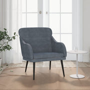 Armchair 63x76x80 cm velvet dark grey