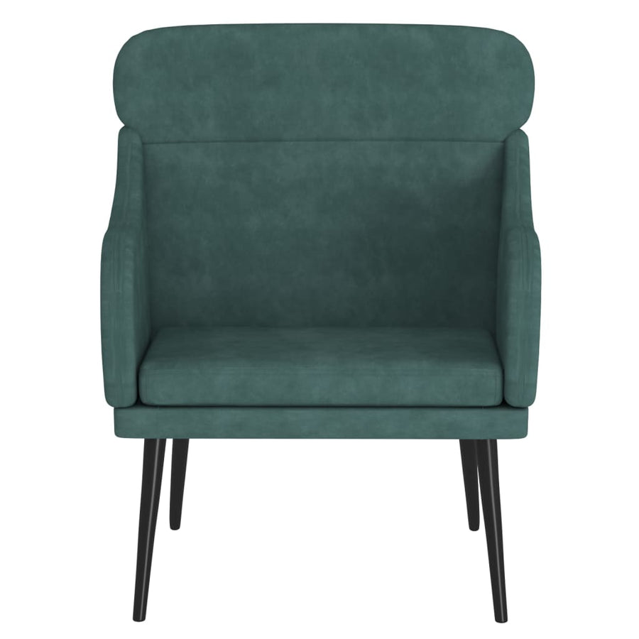Fauteuil 63X76X80 Cm Fluweel Donkergroen
