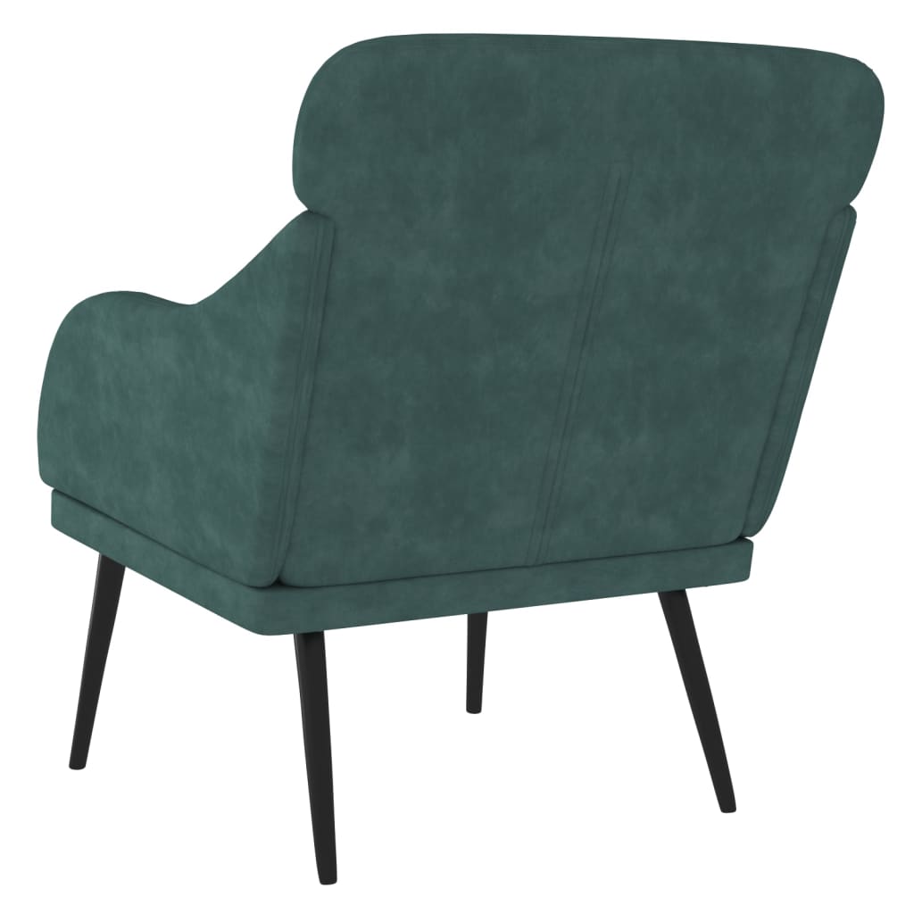 Fauteuil 63X76X80 Cm Fluweel Donkergroen