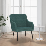 Armchair 63x76x80 cm velvet dark green
