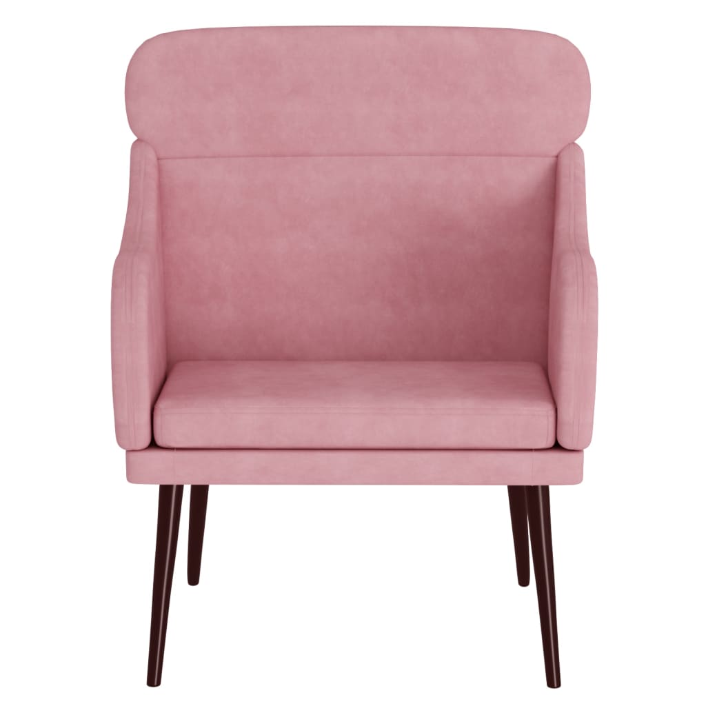 Fauteuil 63X76X80 Cm Fluweel Roze