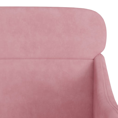 Fauteuil 63X76X80 Cm Fluweel Roze