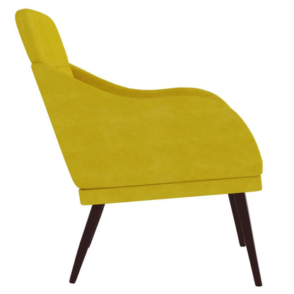 Fauteuil 63X76X80 Cm Fluweel Geel