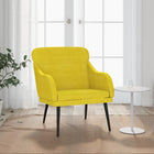 Fauteuil 63X76X80 Cm Fluweel Geel