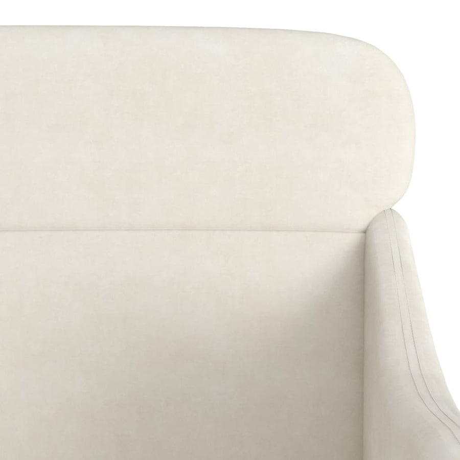 Fauteuil 63X76X80 Cm Fluweel Crèmekleurig