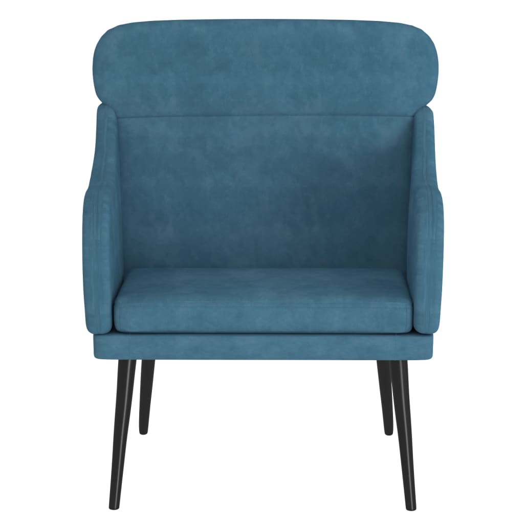 Fauteuil 63X76X80 Cm Fluweel Blauw