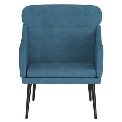 Fauteuil 63X76X80 Cm Fluweel Blauw