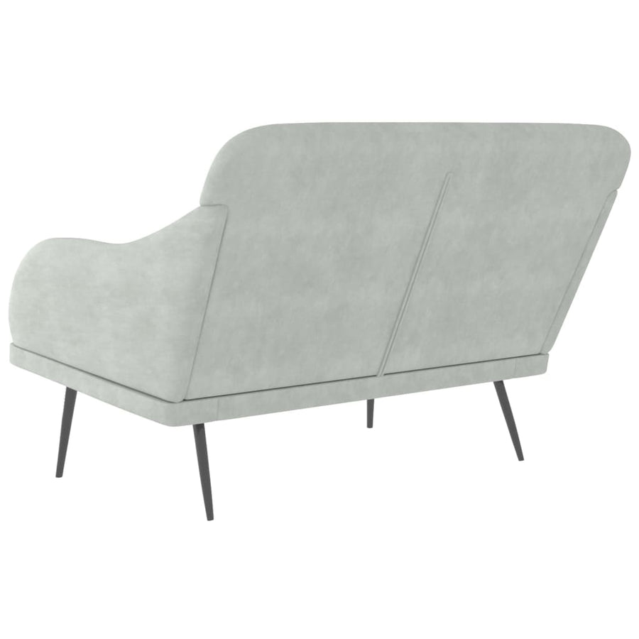 Bankje 110x76x80 cm fluweel lichtgrijs