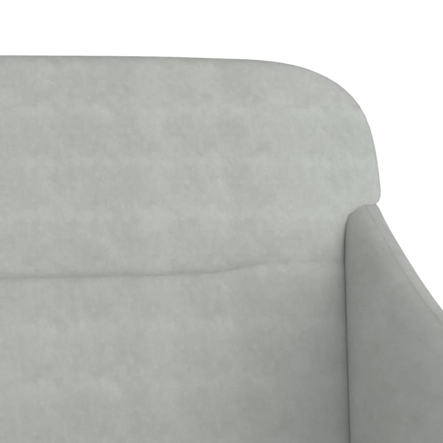 Bankje 110x76x80 cm fluweel lichtgrijs