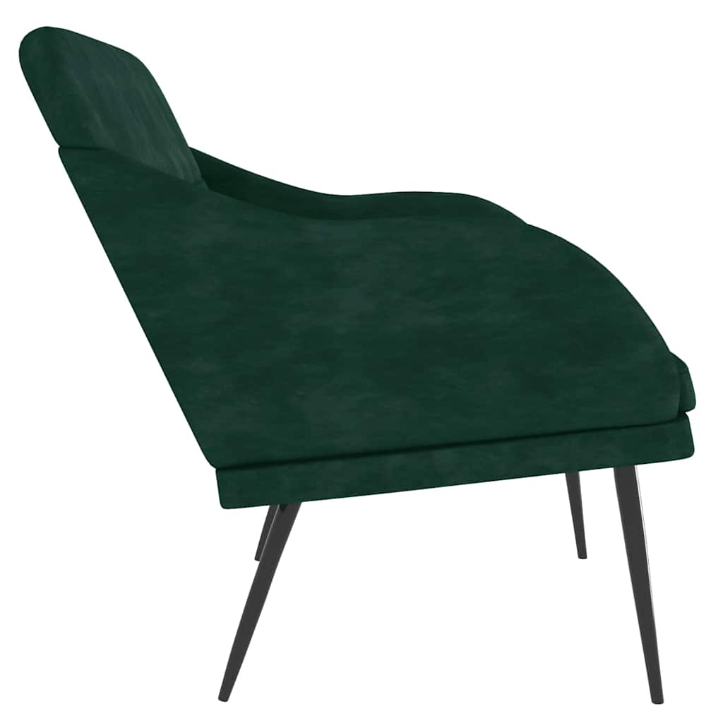 Bankje 110x76x80 cm fluweel donkergroen