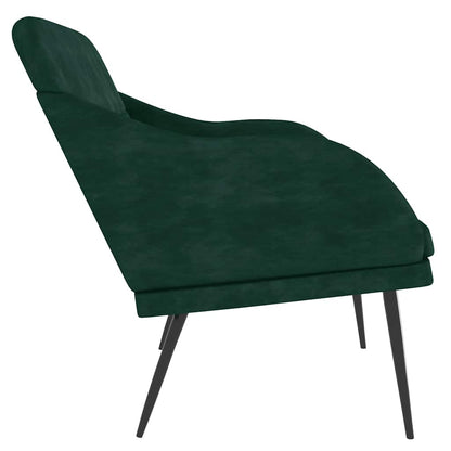Bankje 110x76x80 cm fluweel donkergroen